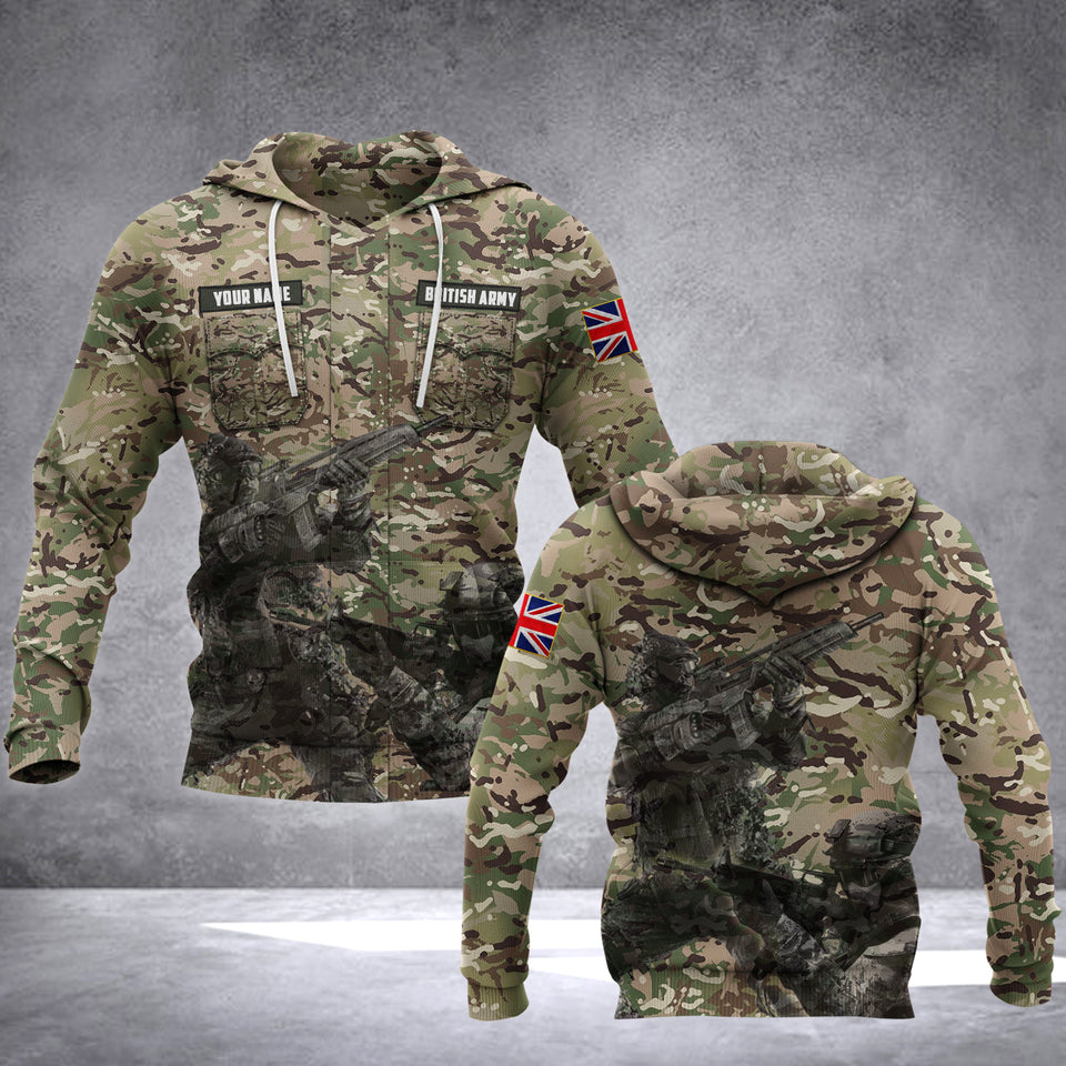 British army Art combat personalized HOODIE 3D PRINTED