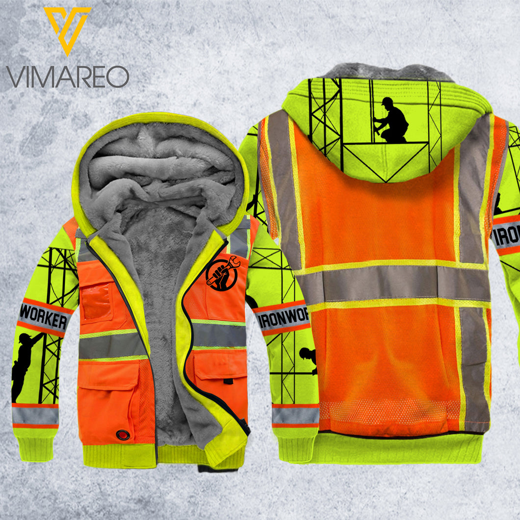 IRONWORKER ART FLEECE HOODIE 3D PRINTED NQA
