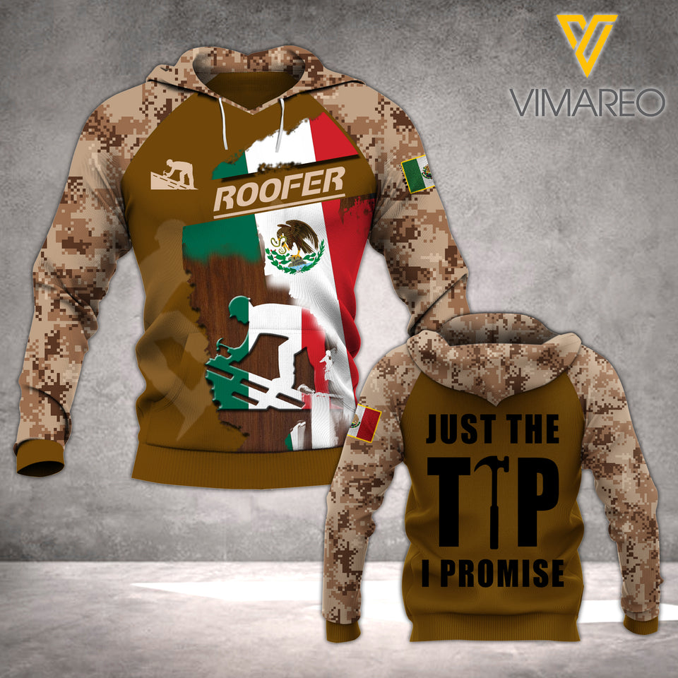 ROOFER MEXICO HOODIE 3D PRINTED 2007D