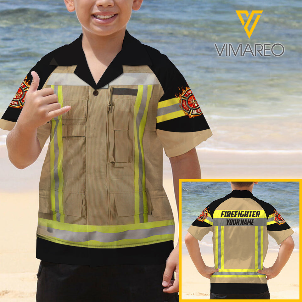 firefighter CUSTOMIZE KID HAWAII SHIRT 3D TMT