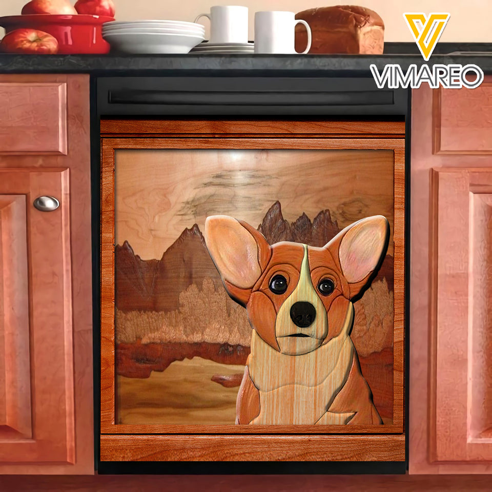 Corgi Dog Kitchen Dishwasher Cover OCT-MA08