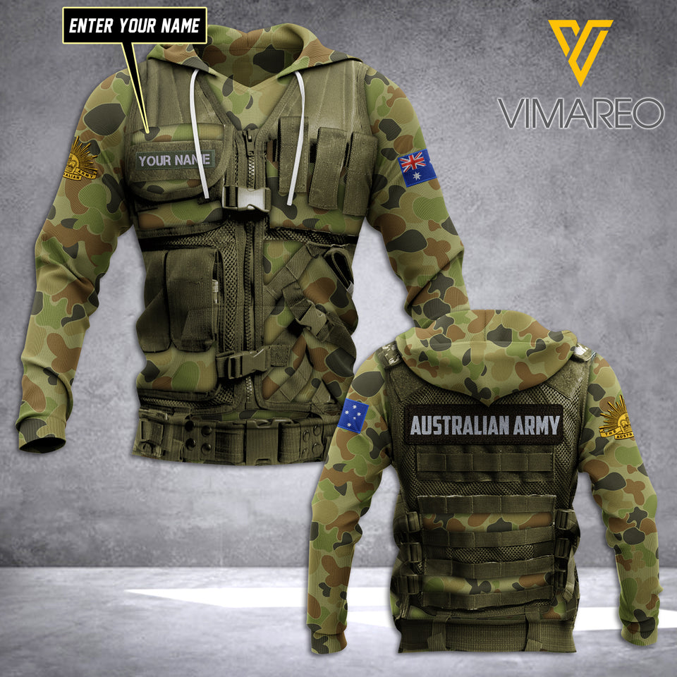 PHN Personalized Australian Army 3D Printed Shirt APR-DT07