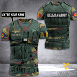 PHN Personalized Belgian Army 3D Printed Shirt APR-DT07
