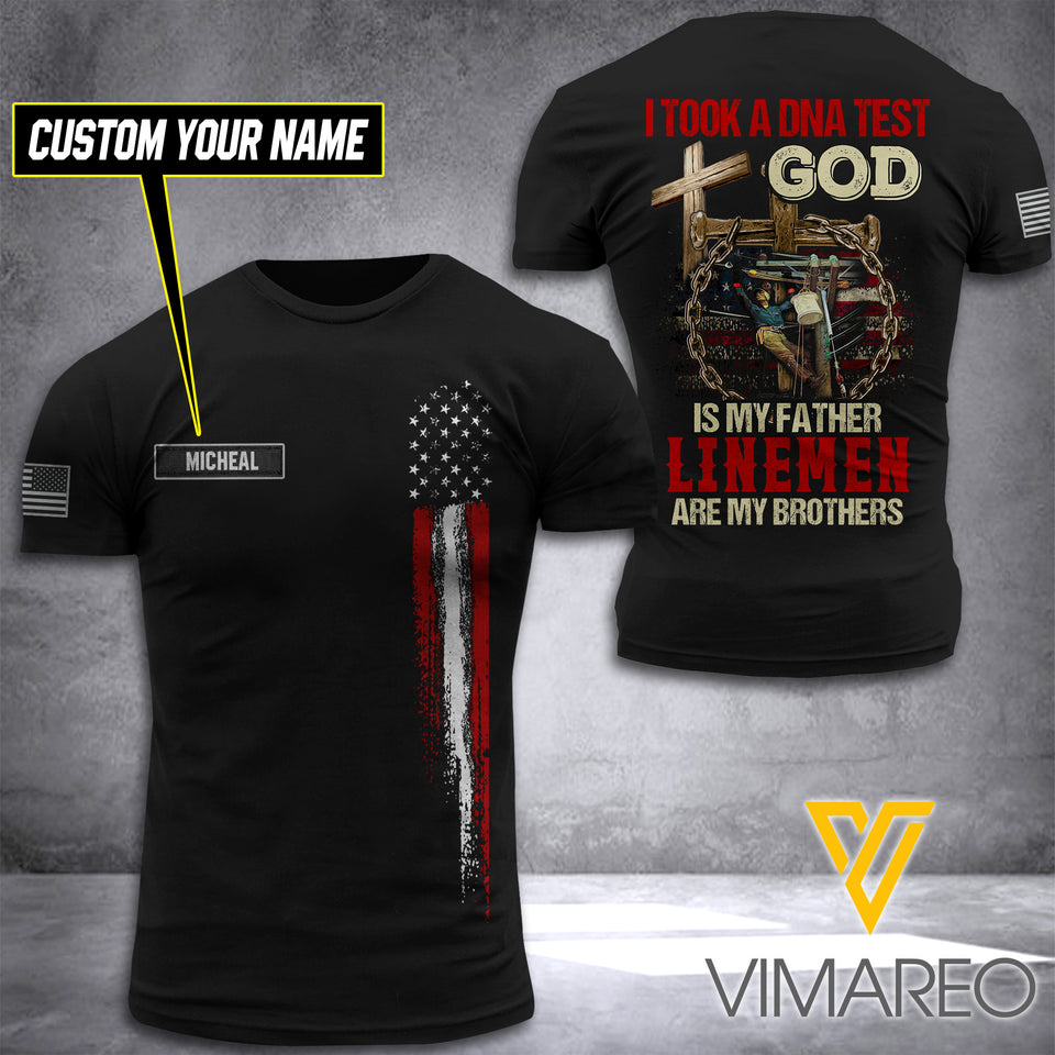 PHN PERSONALIZED LINEMAN TSHIRT 3D PRINTED SEP-DT23