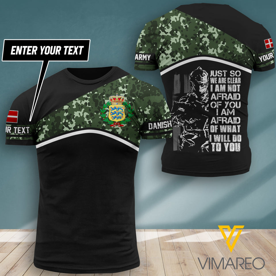 PHN PERSONALIZED Denmark ARMY TSHIRT 3D PRINTED JUL-DT14