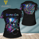 PHN OCTOBER GIRL TSHIRT 3D PRINTED SEP-DT21