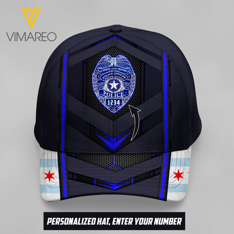 AH PERSONALIZED CHICAGO PEAKED CAP 3D FEB-QH25
