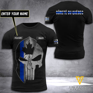 PHN Personalized Quebec Police Printed T-Shirt APR-DT29