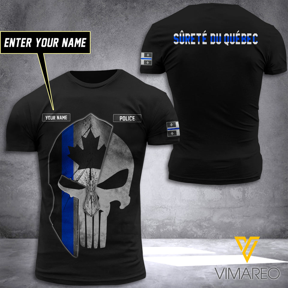 PHN Personalized Quebec Police Printed T-Shirt APR-DT29