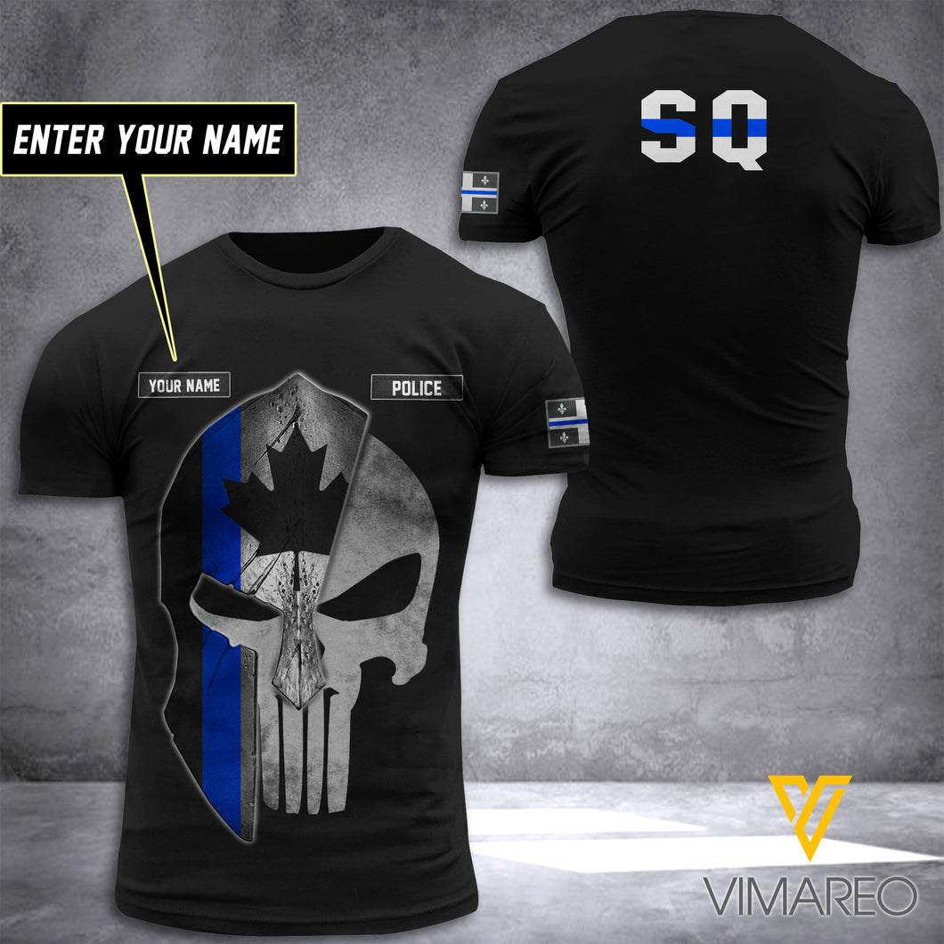 PHN Personalized Quebec Police Printed T-Shirt APR-DT29