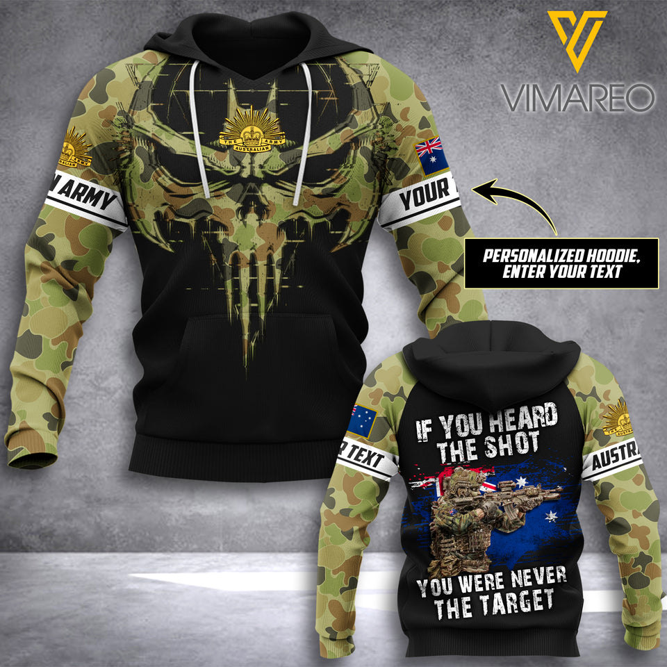 PHN PERSONALIZED AUSTRALIAN ARMY HOODIE 3D PRINTED MAY-QH11