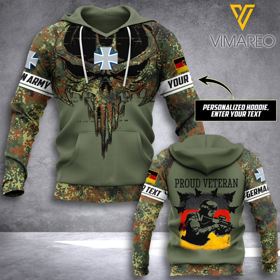 PHN PERSONALIZED GERMAN VETERAN HOODIE 3D PRINTED MAY-LN13