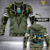 PHN PERSONALIZED SWEDEN VETERAN HOODIE 3D PRINTED MAY-LN12