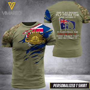 PHN PERSONALIZED AUSTRALIAN ARMY TSHIRT 3D PRINTED APR-LN14