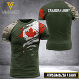 PHN PERSONALIZED Canadian Army Tshirt 3D PRINTED APR-DT08