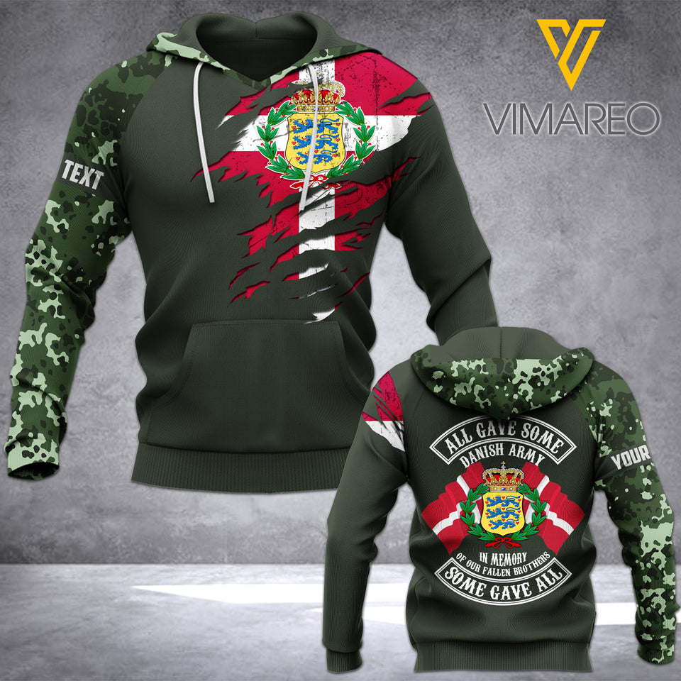 PHN Personalized Royal Danish Army 3D Printed Shirt APR-DT14