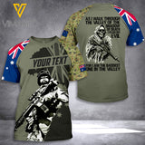 Customized Australian Soldier 3D Printed Combat Shirt EZHQ110621