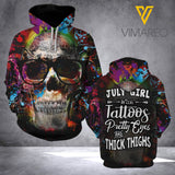 July Girl hoodie 3d printed Vm0903