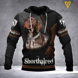 Shorthaired hoodie 3d - All over print 100621