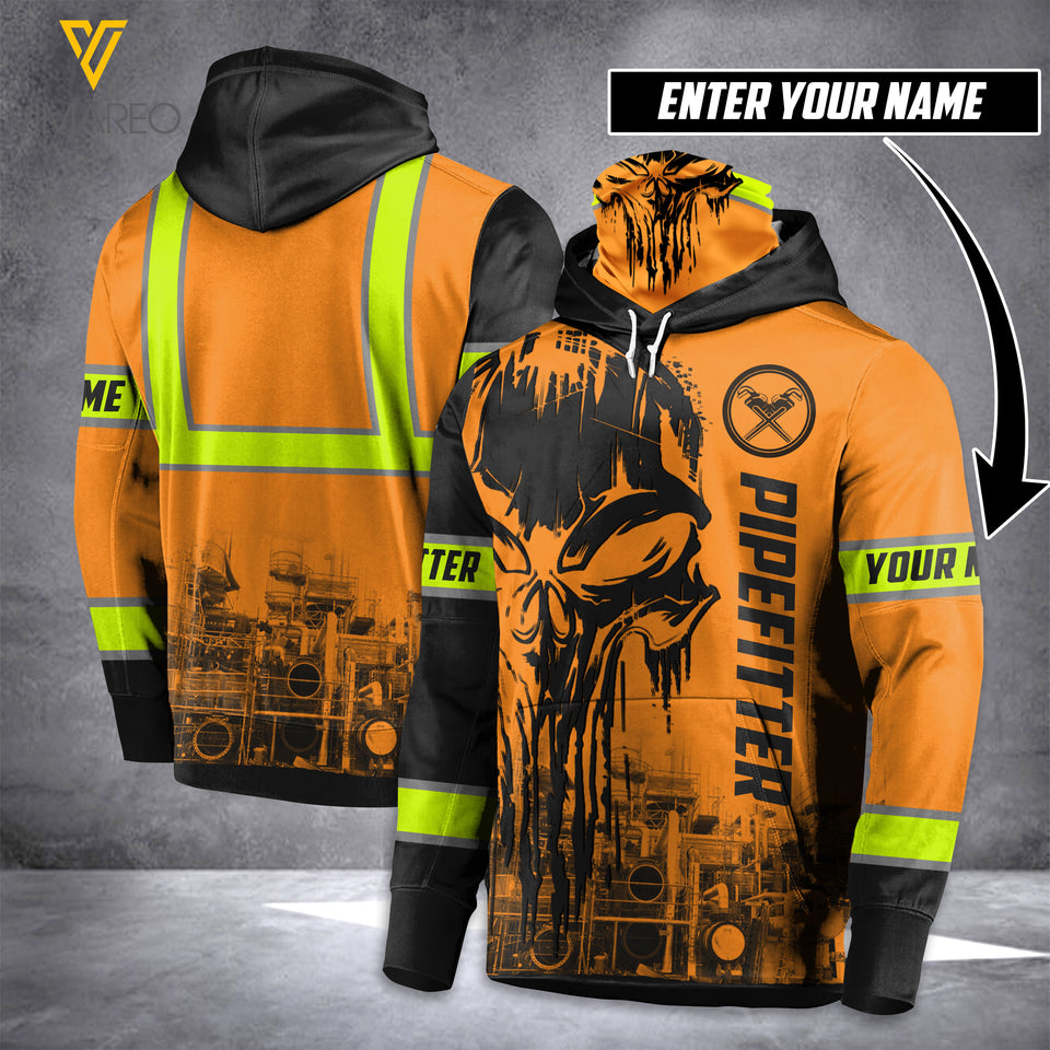Customized Pipefitter 3D Printed Combat T Shirt/Mask Hoodie EZQ60521