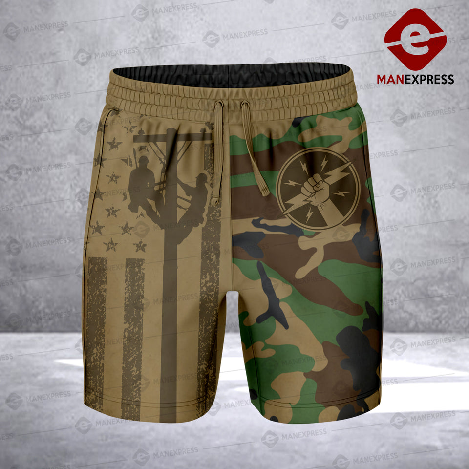 Lineman camo short 3d printed 010621