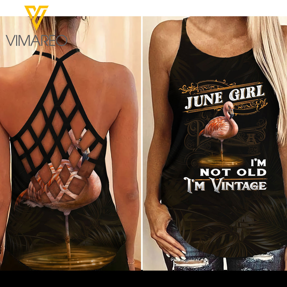 June Girl vintage Criss-Cross Open Back Camisole Tank Top ZQ2503