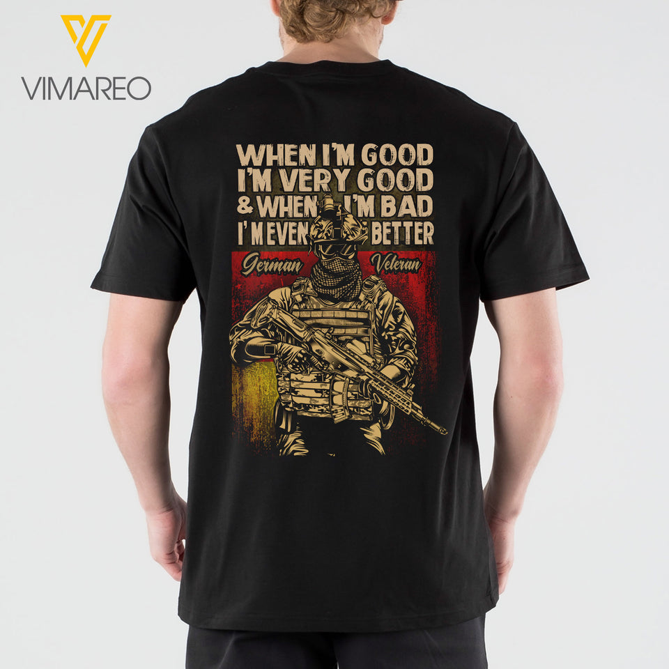 German Soldier Tshirt 3D Printed QH26