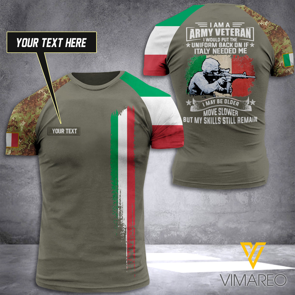 Customized Italian Soldier 3D Printed Combat Shirt EZQ1405