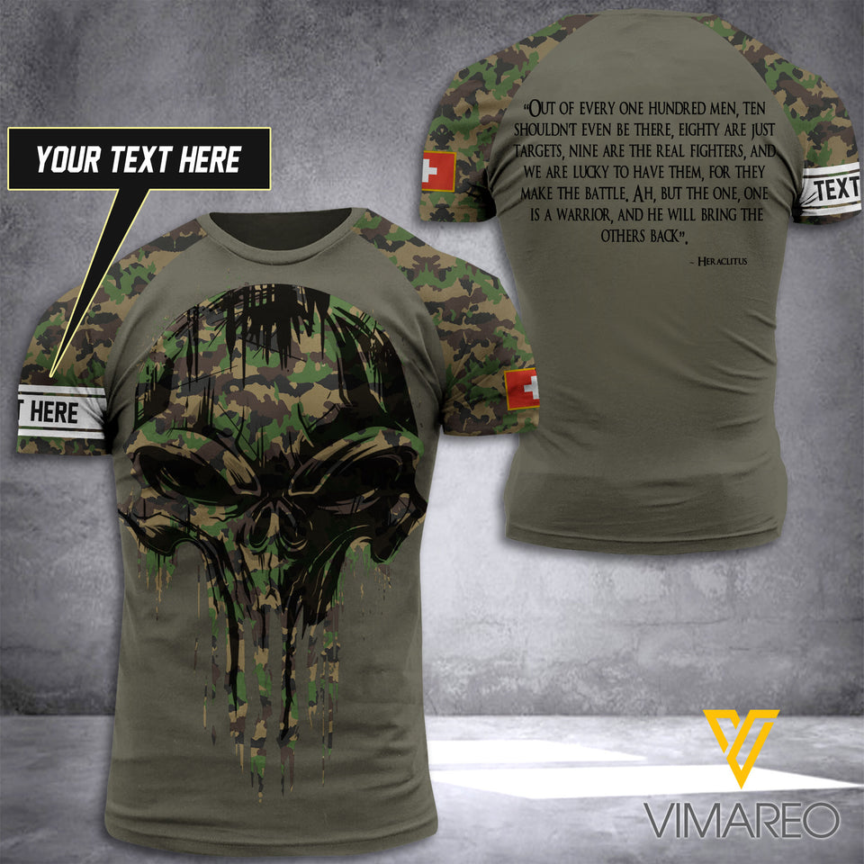 Customized Swiss Soldier 3D Printed Shirt EZHQ310521