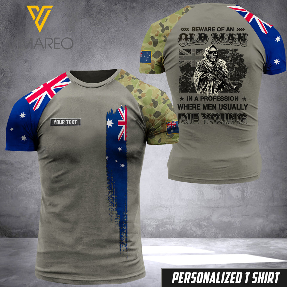 Customized Australian Soldier 3D Printed Combat Shirt EZQ210521