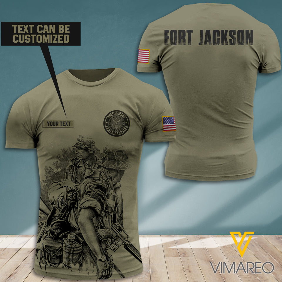 Customized Fort Jackson Soldier 3D Printed Combat Shirt EZT230721