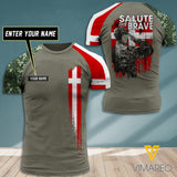 Customized Denmark 3D Printed Combat Shirt EZT1607