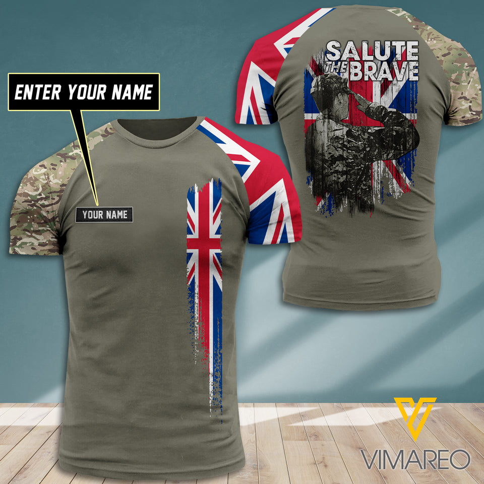 Customized British 3D Printed Combat Shirt EZT1607