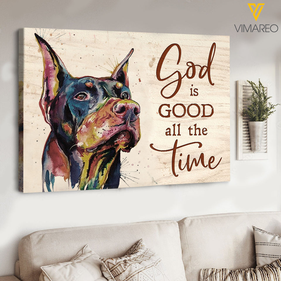 Doberman Good Time CANVAS LC 11