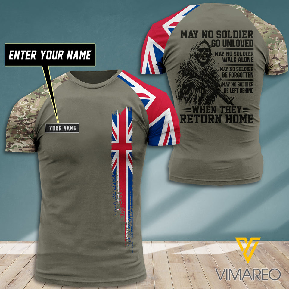 Customized British soldier 3D Printed Shirt EZT1507