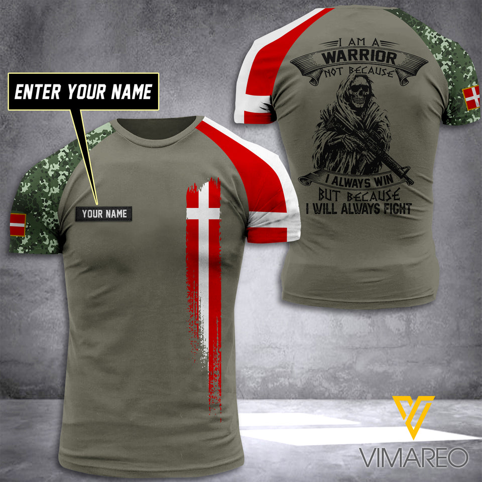 Customized Denmark warrior 3D Printed Combat Shirt EZD090621