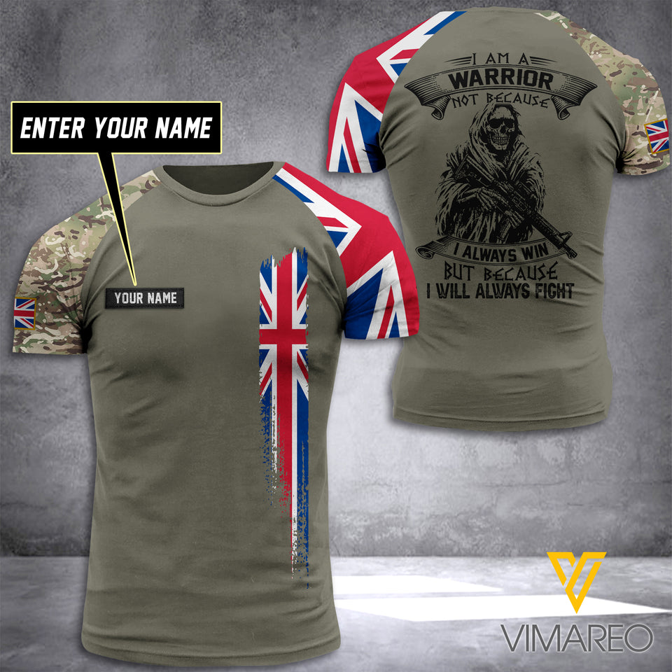 Customized British warrior 3D Printed Combat Shirt EZD090621