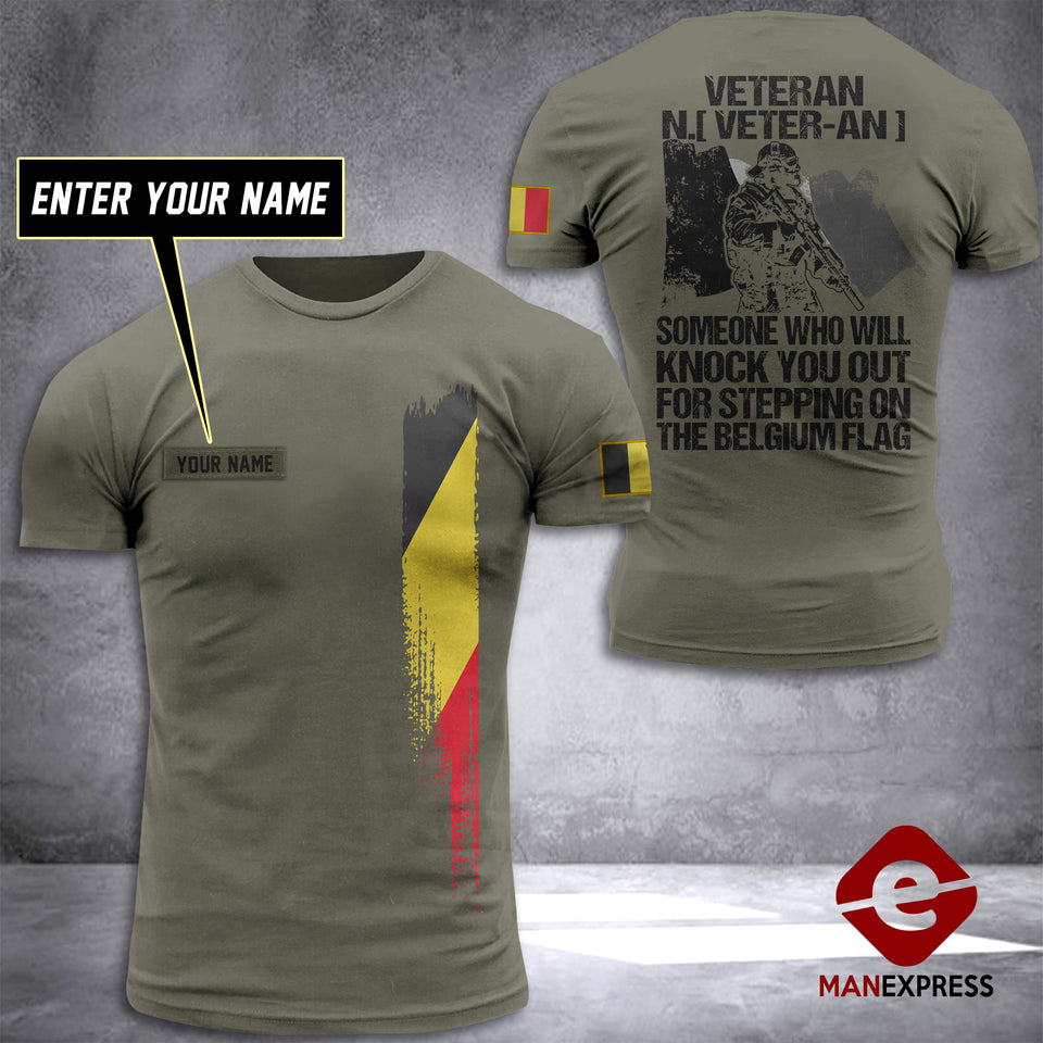 Customized Belgian Soldier 3D Printed Combat Shirt EZT010621
