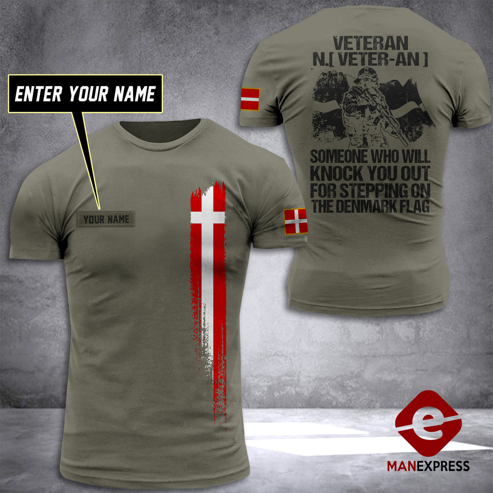 Customized Denmark Soldier 3D Printed Combat Shirt EZT010621