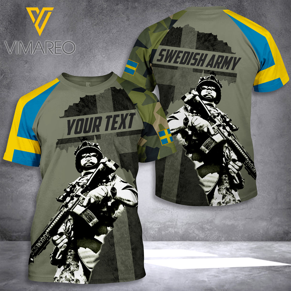 Customized Swedish Soldier 3D Printed Combat Shirt EZT110621