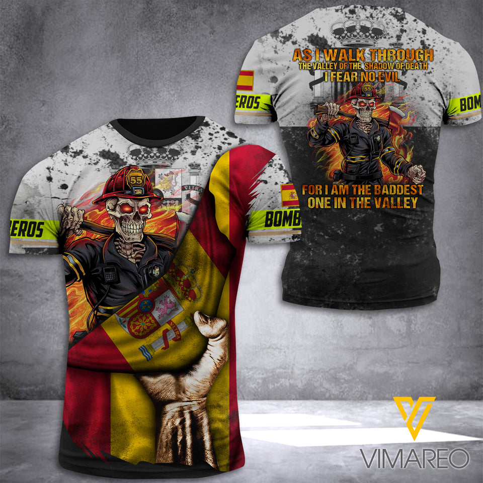 Customized Spanish Firefighter 3D Printed Combat Shirt EZT134