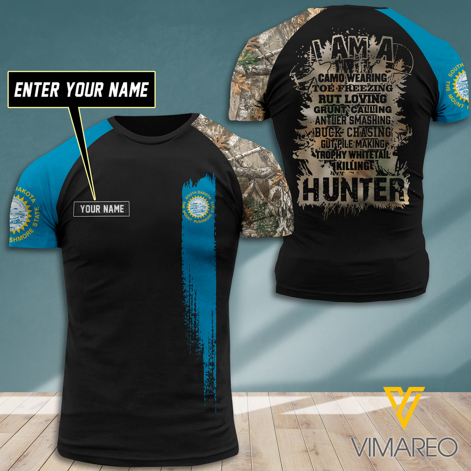 Customized South Dakota Hunter 3D Printed Combat Shirt EZT0207