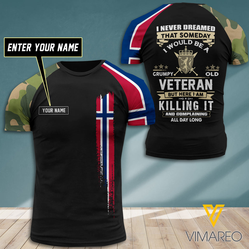 Customized Norway Soldier 3D Printed Shirt EZT0707