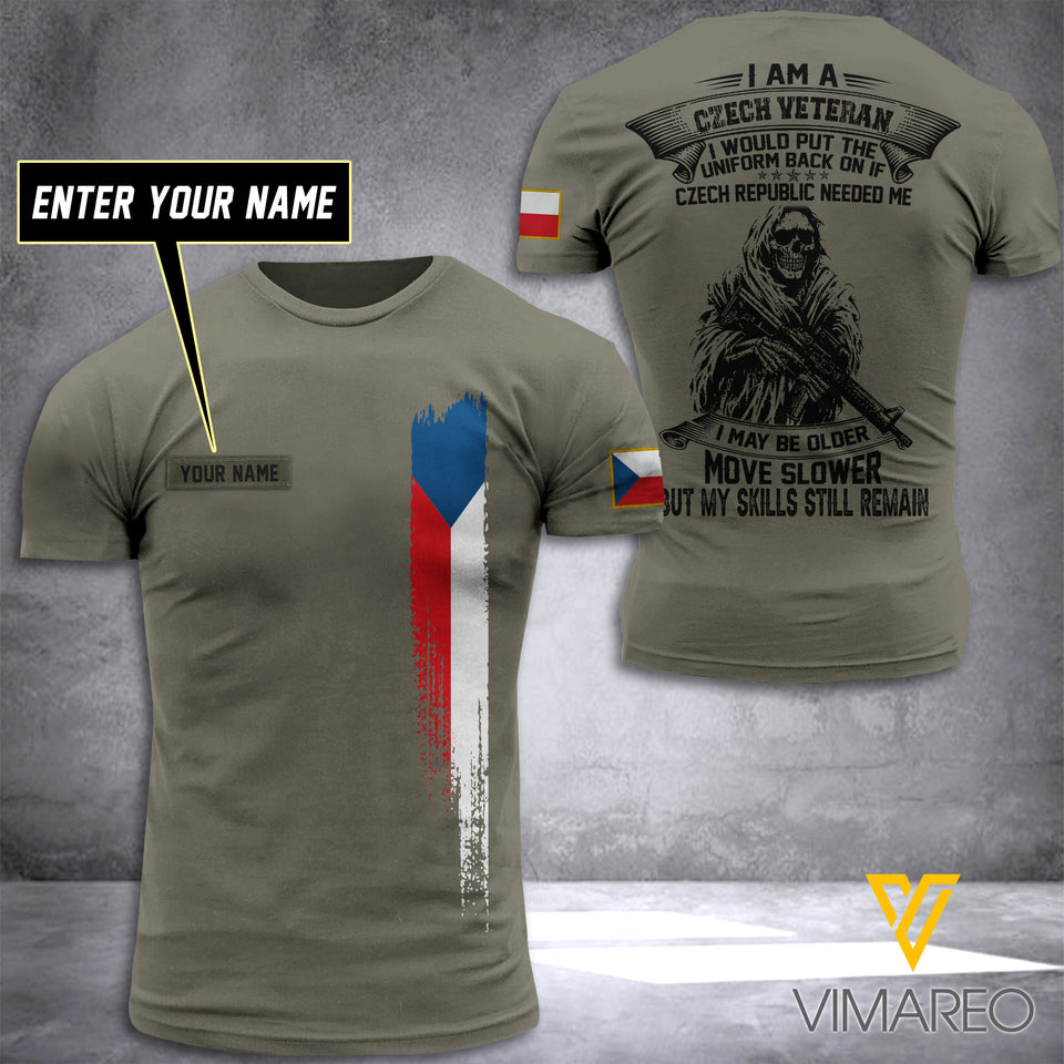 Customized Czech Soldier 3D Printed Shirt ZT064