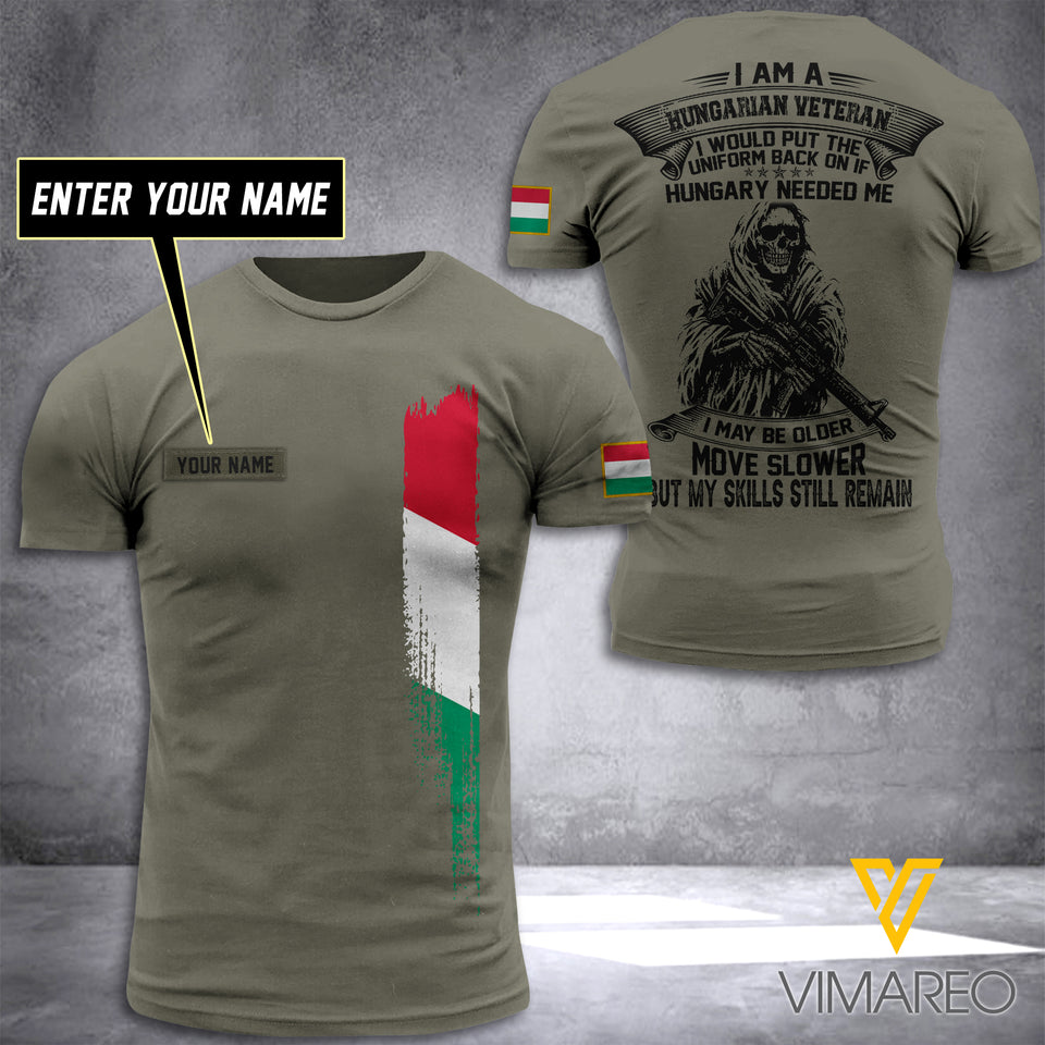 Customized Hungary Soldier 3D Printed Shirt EZT074