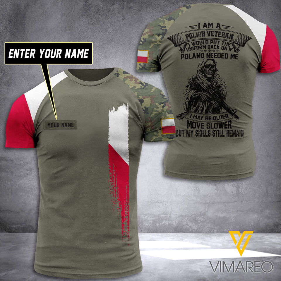 Customized Poland Soldier 3D Printed Combat Shirt EZT074