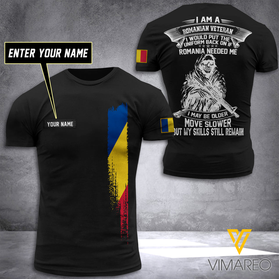 Customized Romania Soldier 3D Printed Shirt EZT074