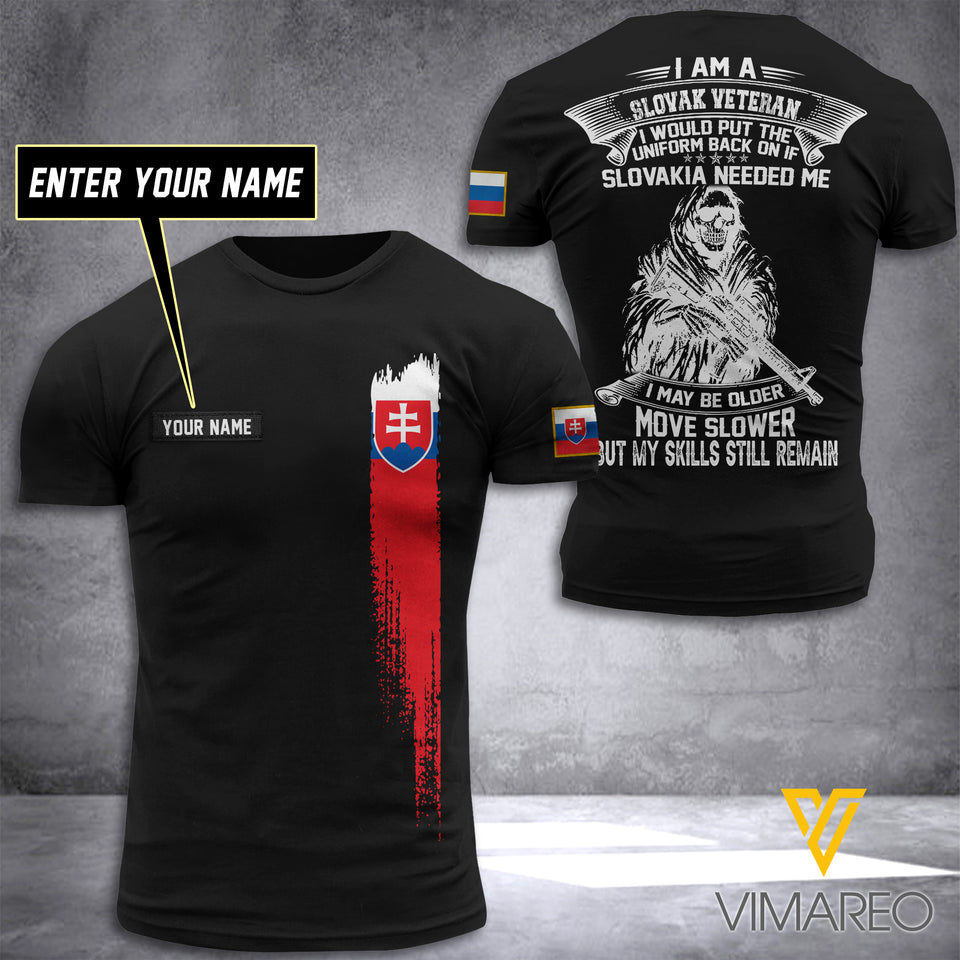 Customized Slovakia Soldier 3D Printed Shirt EZT074