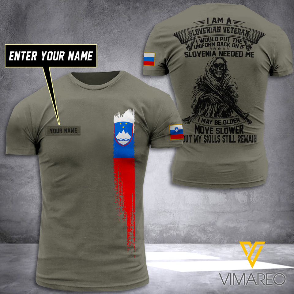 Customized Slovenia Soldier 3D Printed Shirt EZT074