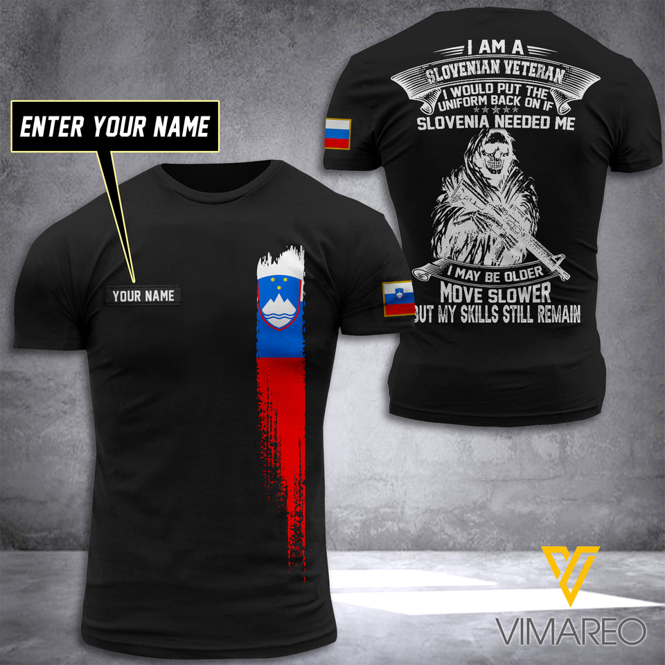 Customized Slovenia Soldier 3D Printed Shirt EZT074